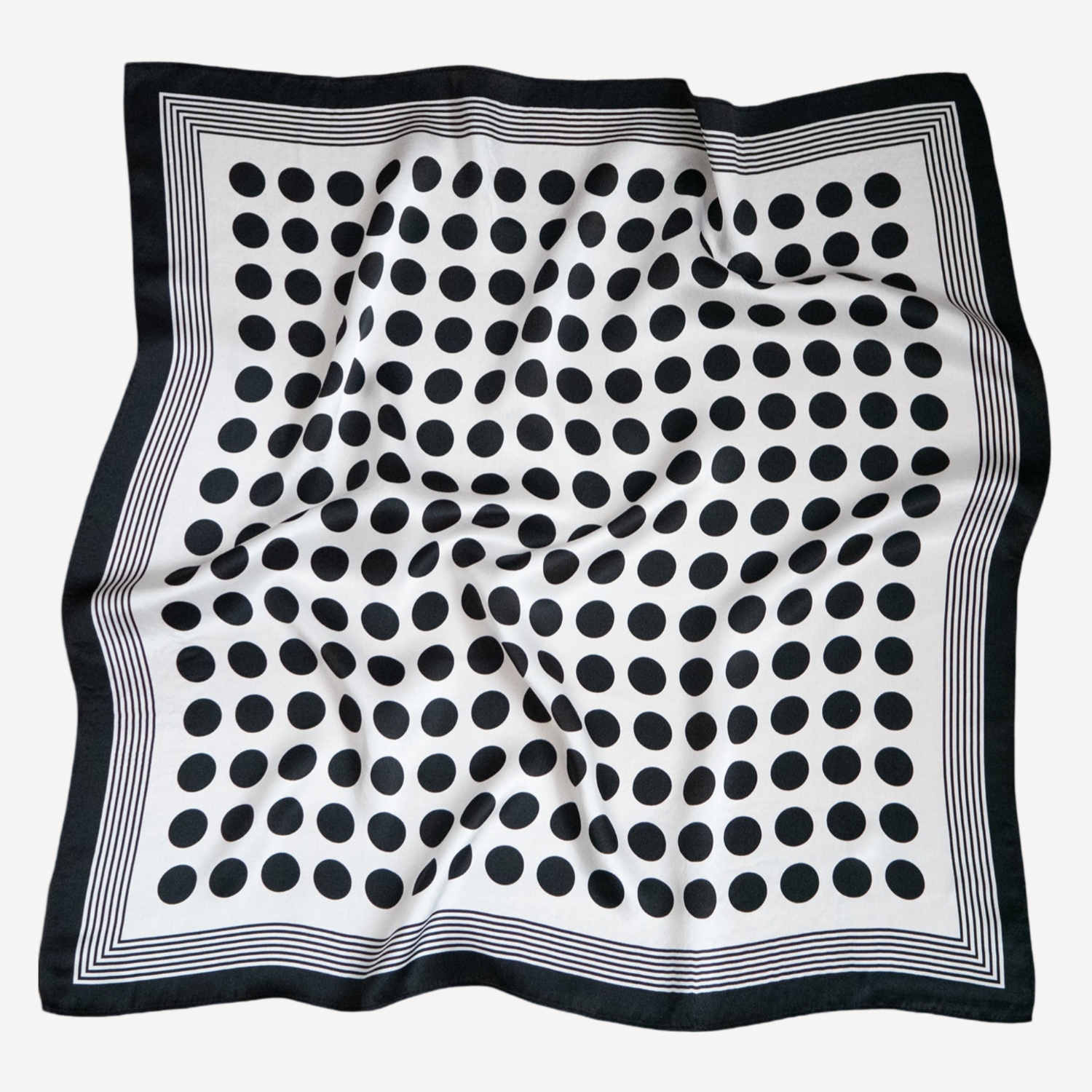 Foulard en Soie - Perles Noires